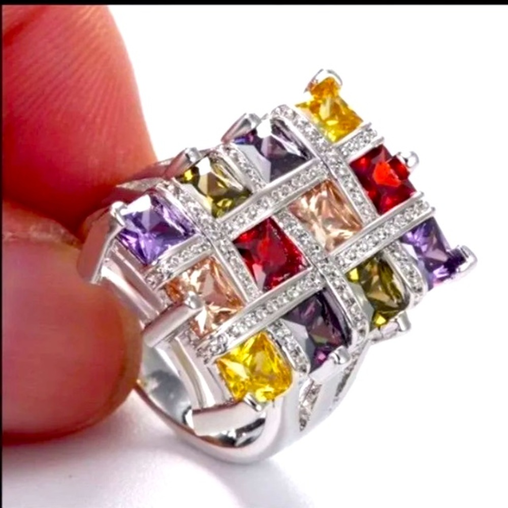 Tanzanite Gemstone Ruby Topaz 925 Stamp!